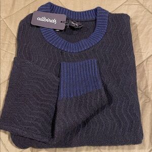 NWT ALLBIRDS MENS Black/ blue sweater size Med